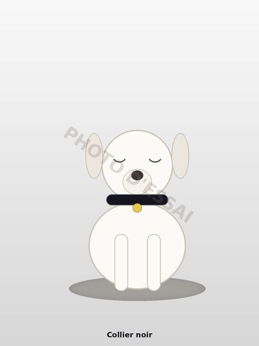 Collier noir, chiot Dogue Argentin